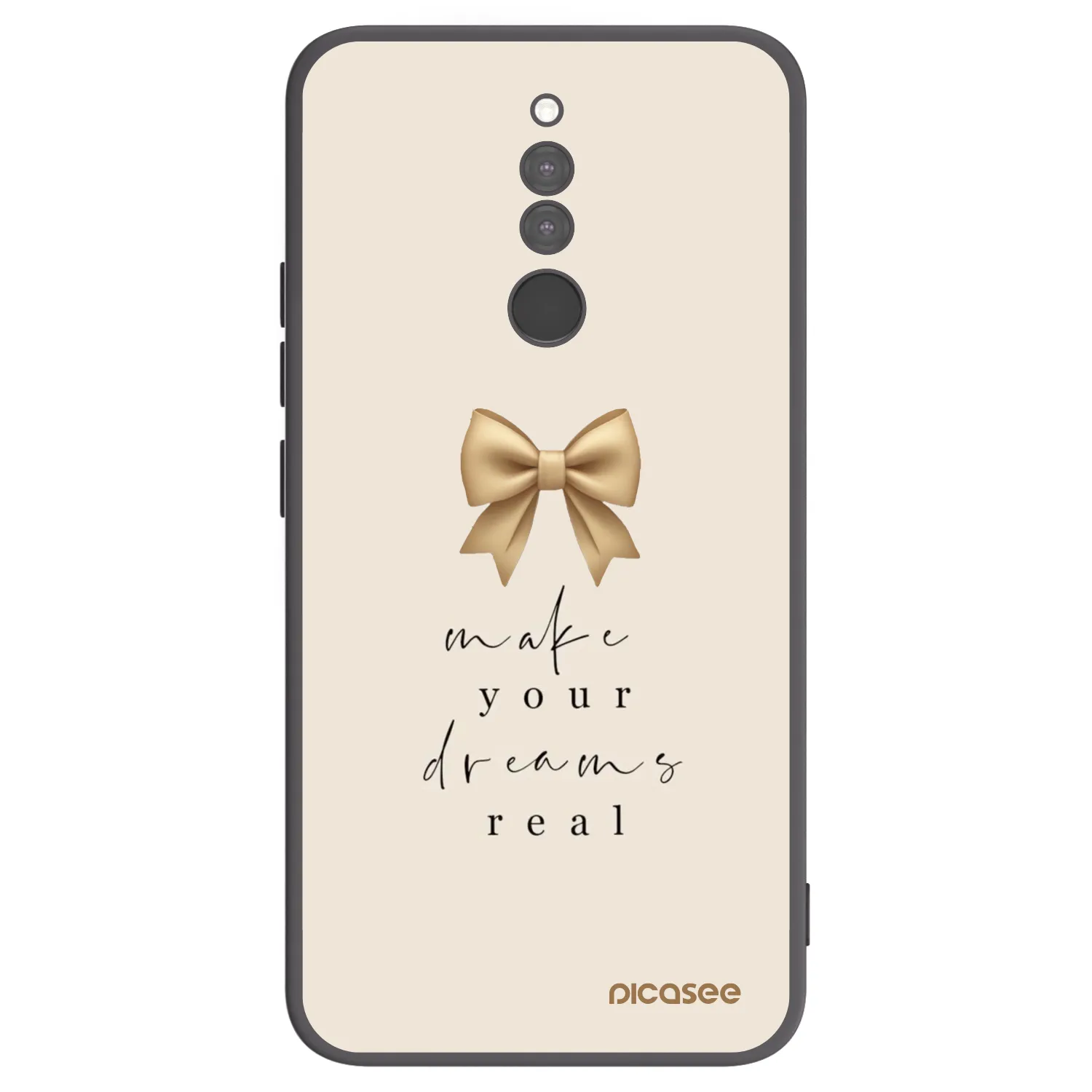 Picasee Xiaomi Redmi 8 Hülle - Schwarzes Silikon - Golden Dream