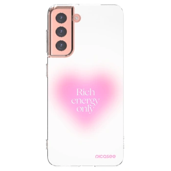 Picasee Samsung Galaxy S21 5G G991B Hülle - Transparentes Silikon - Rich Energy