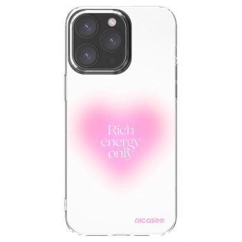Picasee Apple iPhone 15 Pro Max Hülle - Transparentes Silikon - Rich Energy