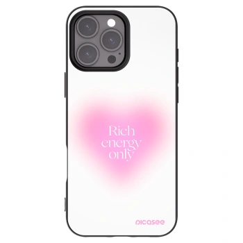 Picasee Apple iPhone 16 Pro Max Hülle - Schwarzes Silikon - Rich Energy