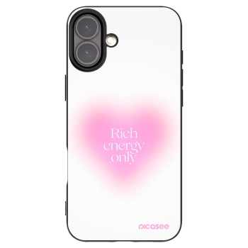 Picasee Apple iPhone 16 Plus Hülle - Schwarzes Silikon - Rich Energy