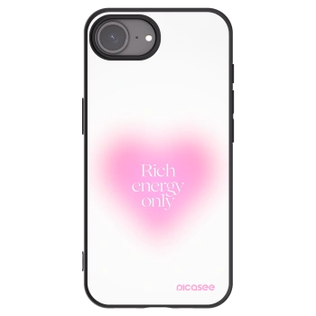 Picasee Apple iPhone 16e Hülle - Schwarzes Silikon - Rich Energy