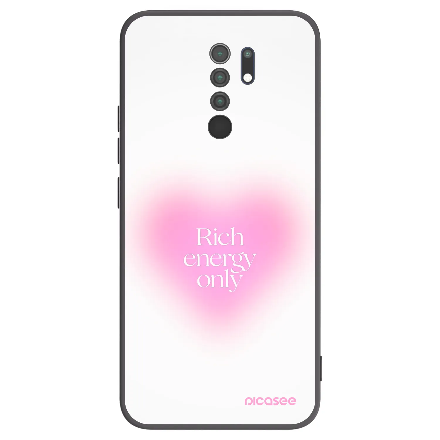 Picasee Xiaomi Redmi 9 Hülle - Schwarzes Silikon - Rich Energy