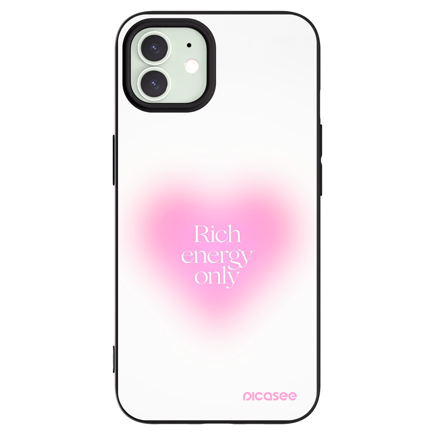 Picasee Apple iPhone 12 Hülle - Schwarzes Silikon - Rich Energy