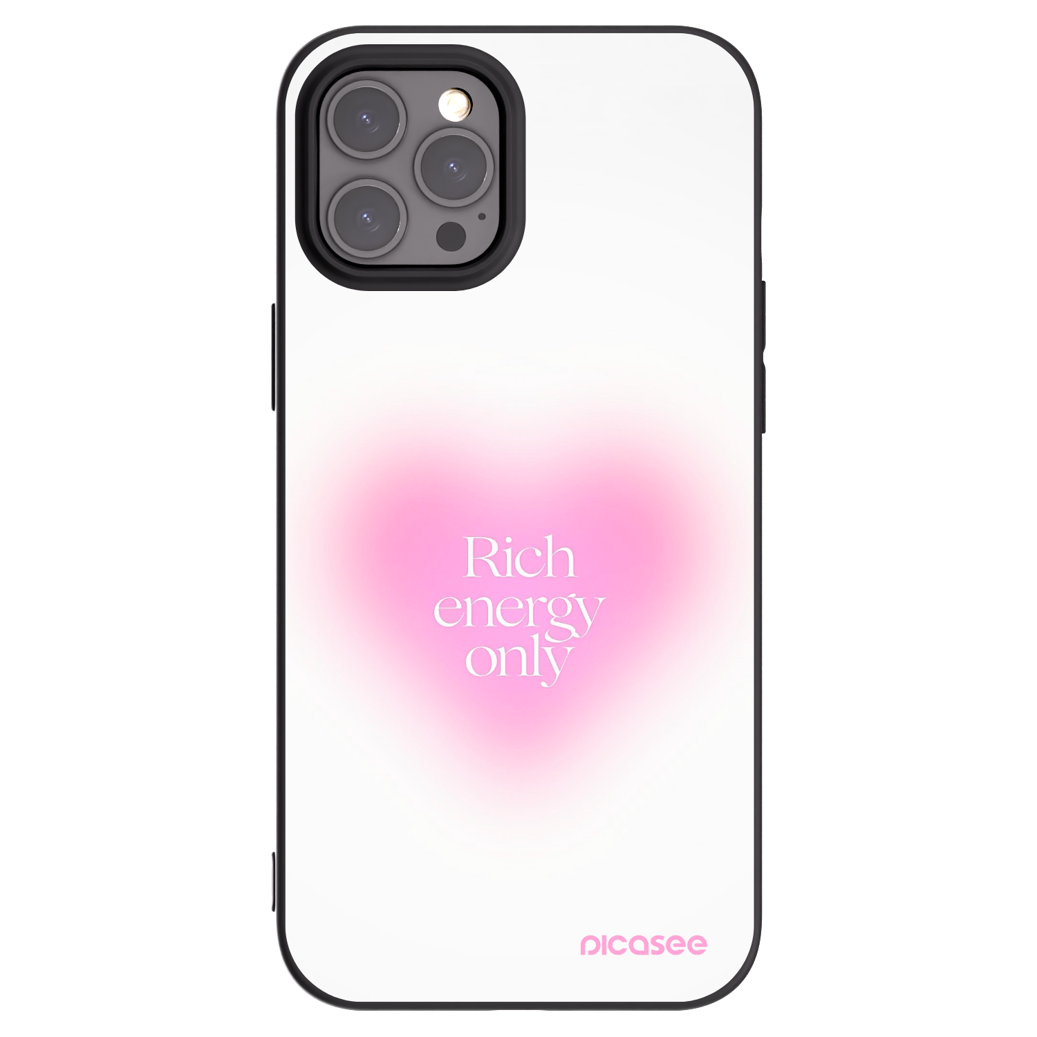 Picasee Apple iPhone 12 Pro Max Hülle - Schwarzes Silikon - Rich Energy