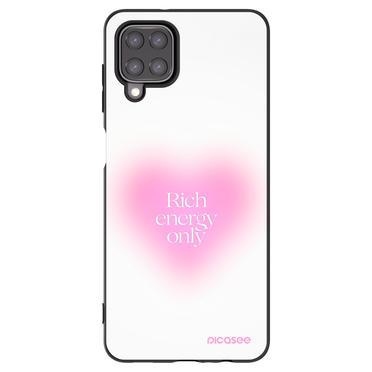 Picasee Samsung Galaxy A12 A125F Hülle - Schwarzes Silikon - Rich Energy