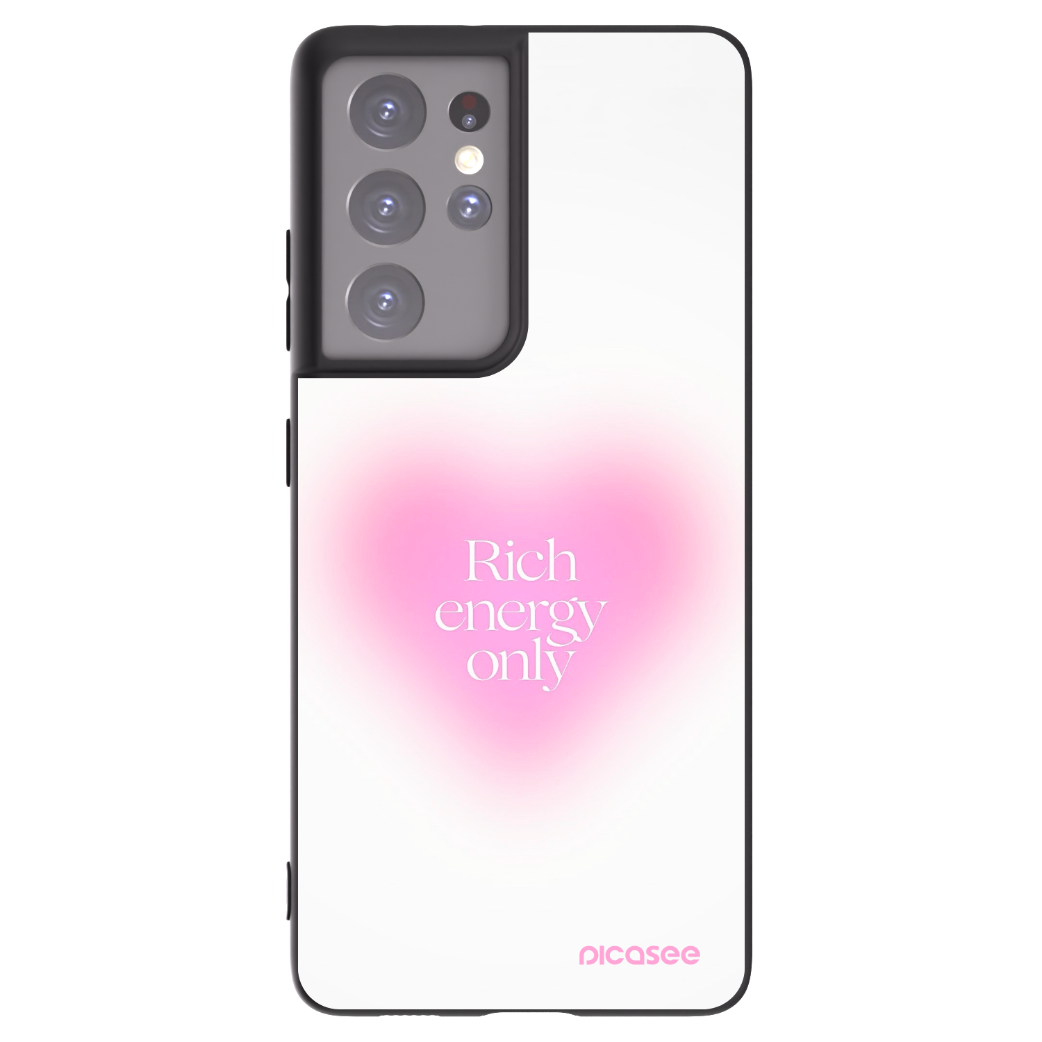 Picasee Samsung Galaxy S21 Ultra 5G G998B Hülle - Schwarzes Silikon - Rich Energy
