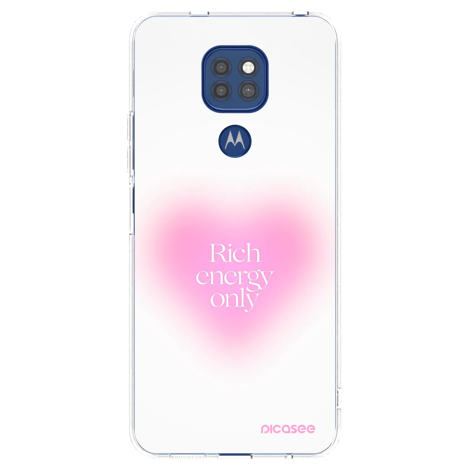 Picasee Motorola Moto G9 Play Hülle - Transparentes Silikon - Rich Energy