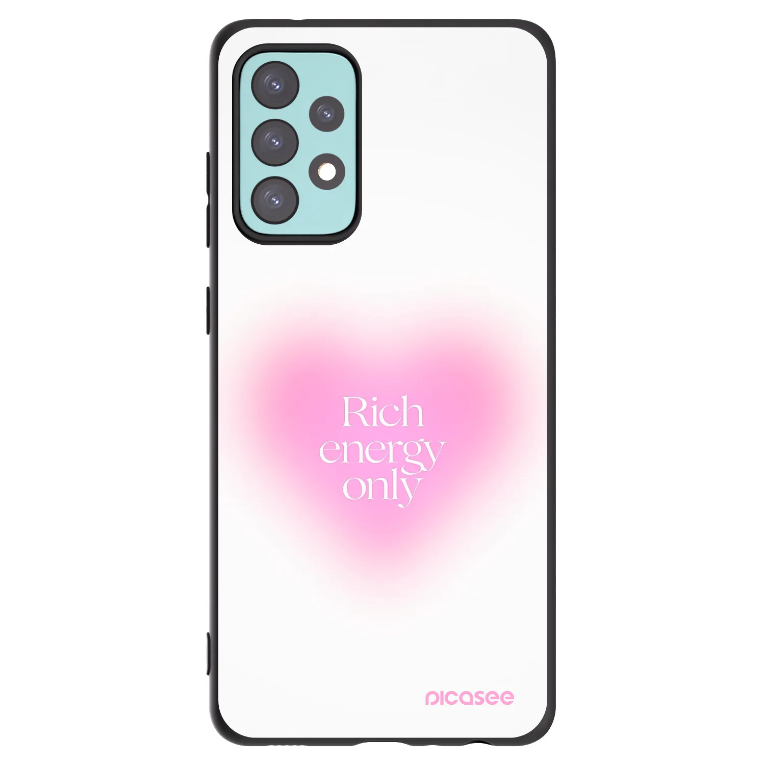 Picasee Samsung Galaxy A72 A725F Hülle - Schwarzes Silikon - Rich Energy