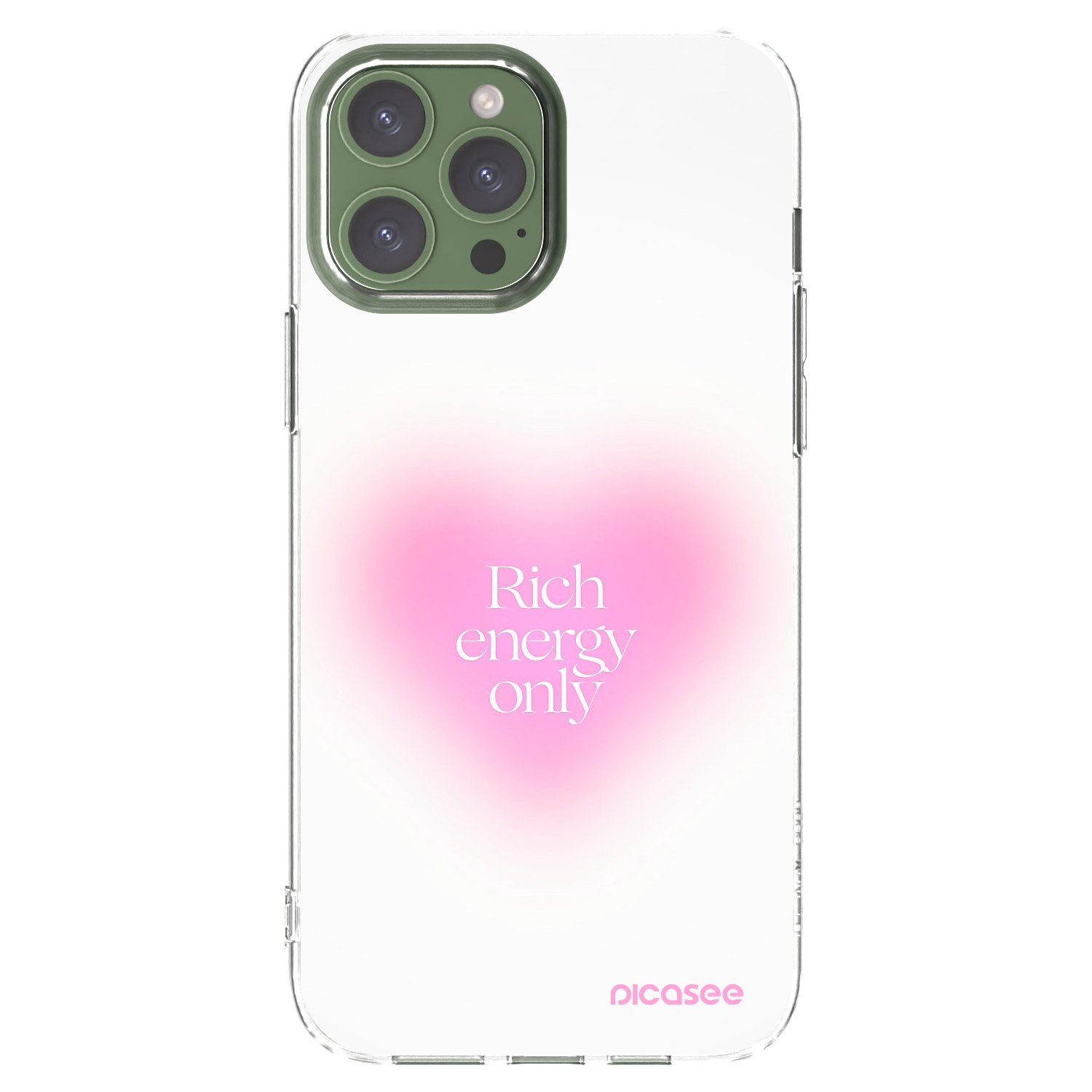 Picasee Apple iPhone 13 Pro Max Hülle - Transparentes Silikon - Rich Energy