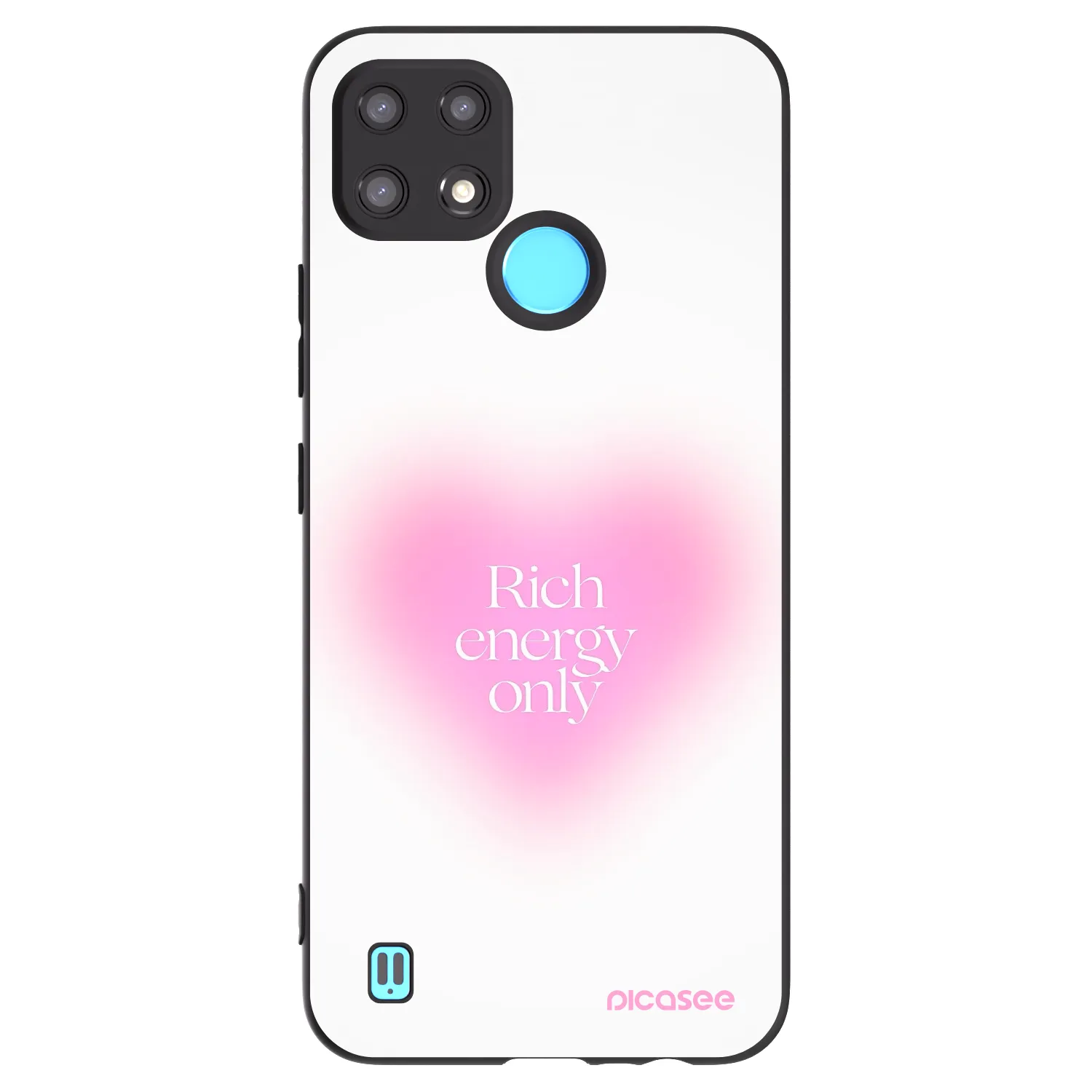 Picasee Realme C21 Hülle - Schwarzes Silikon - Rich Energy