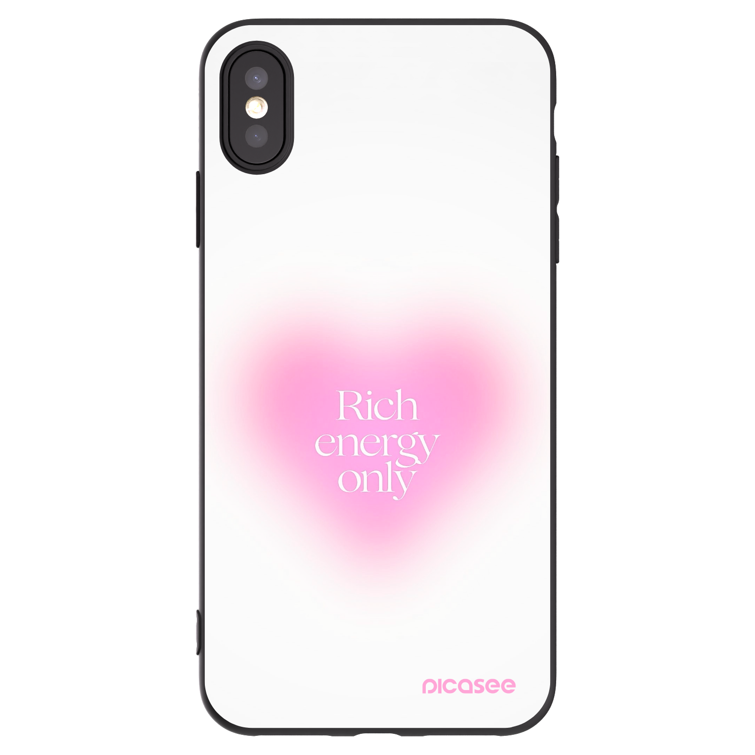 Picasee Apple iPhone XS Max Hülle - Schwarzes Silikon - Rich Energy