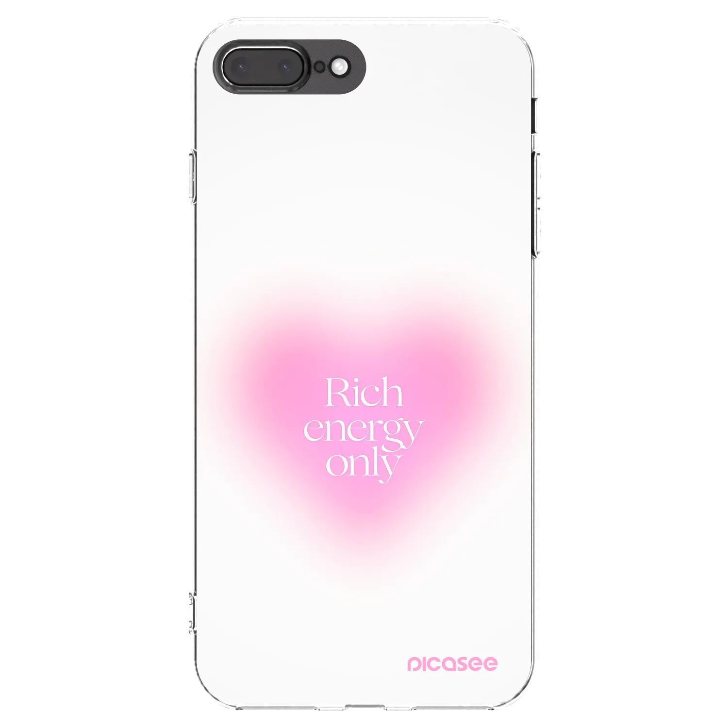 Picasee Apple iPhone 7 Plus Hülle - Transparentes Silikon - Rich Energy