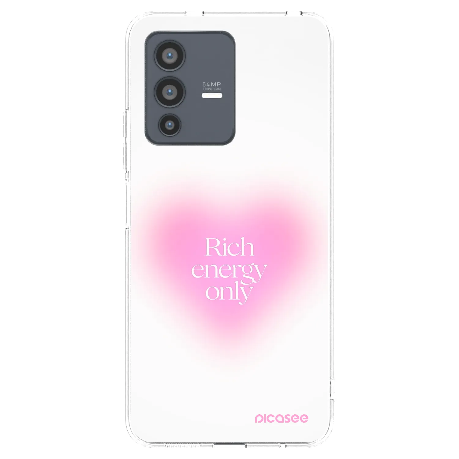 Picasee Vivo V23 5G Hülle - Transparentes Silikon - Rich Energy