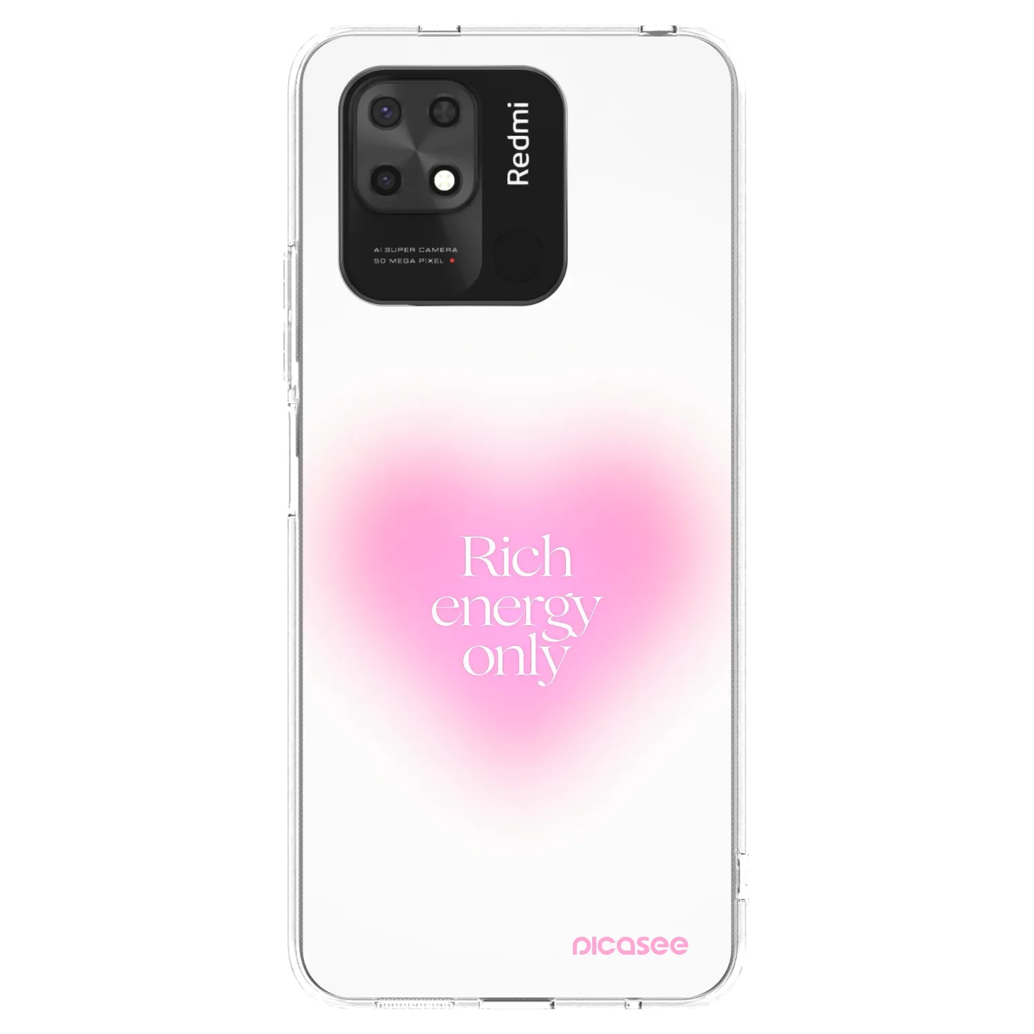 Picasee Xiaomi Redmi 10C Hülle - Transparentes Silikon - Rich Energy