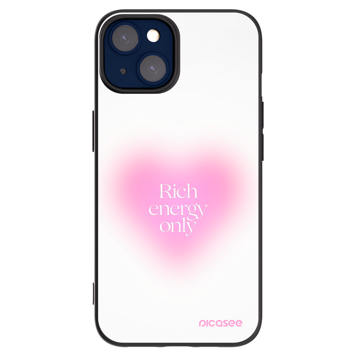 Picasee Apple iPhone 14 Hülle - Schwarzes Silikon - Rich Energy