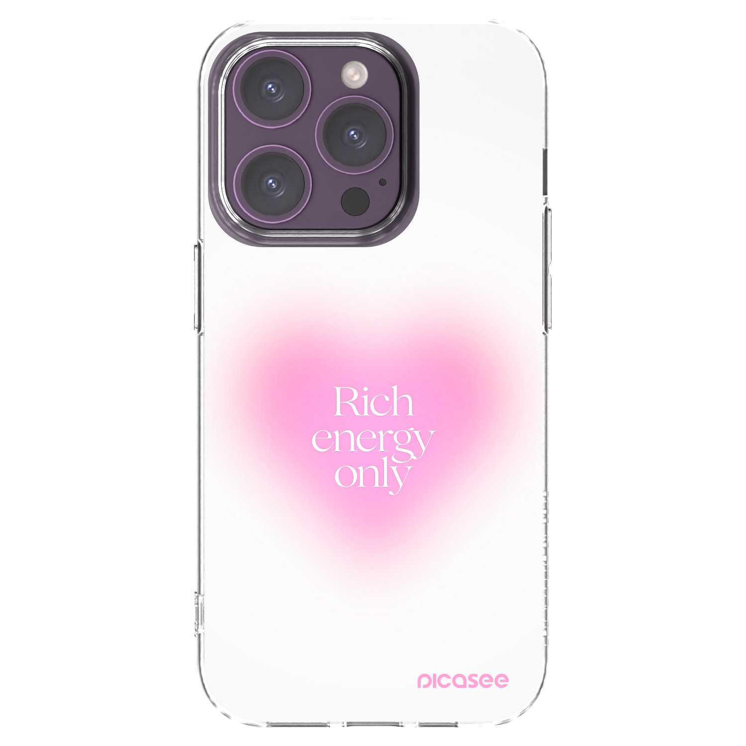 Picasee Apple iPhone 14 Pro Hülle - Transparentes Silikon - Rich Energy