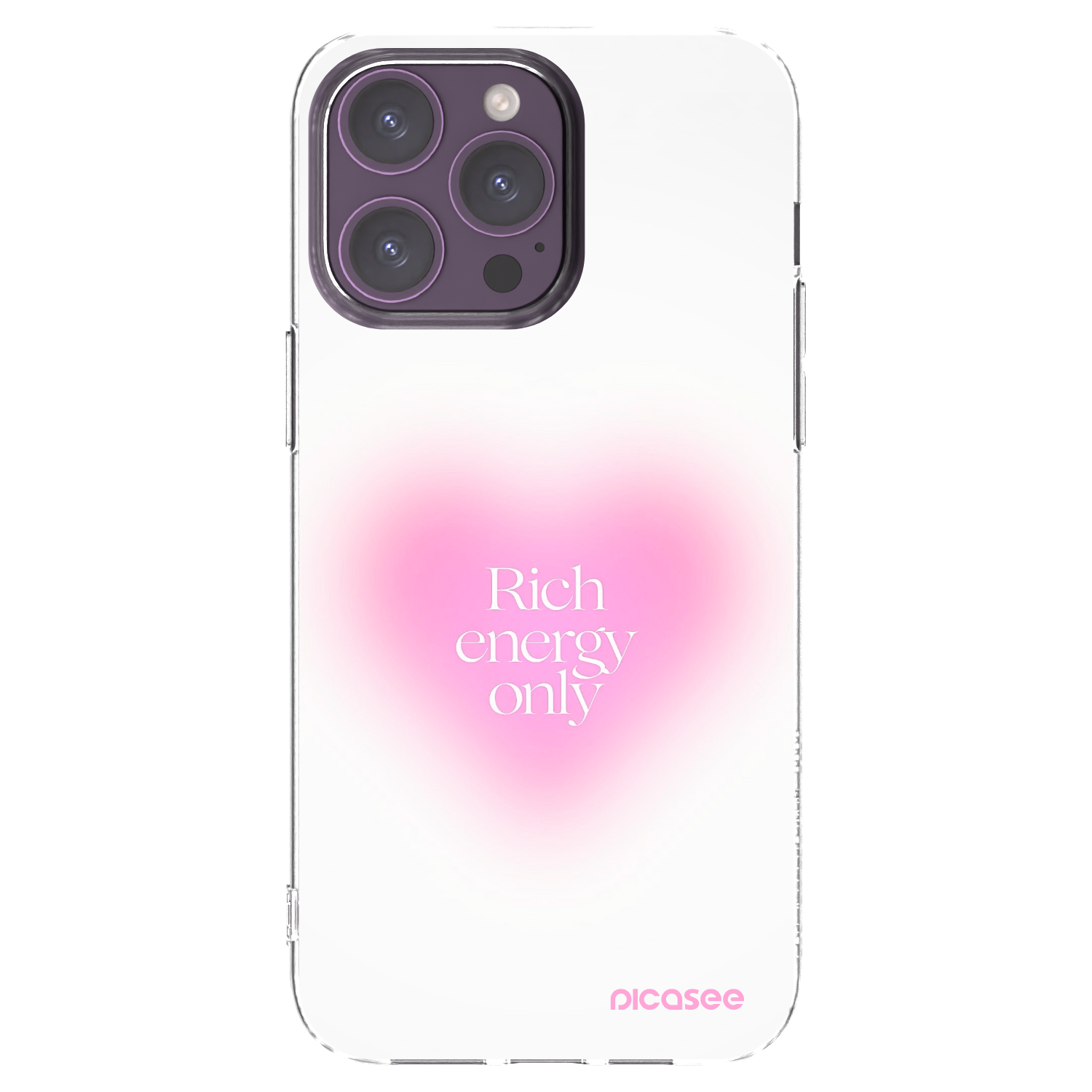 Picasee Apple iPhone 14 Pro Max Hülle - Transparentes Silikon - Rich Energy