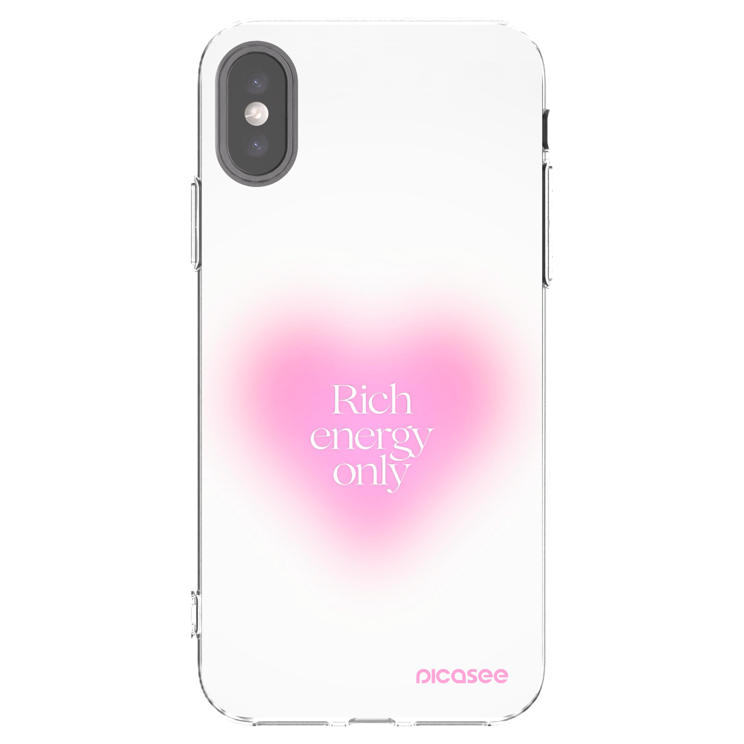 Picasee Apple iPhone X/XS Hülle - Transparentes Silikon - Rich Energy