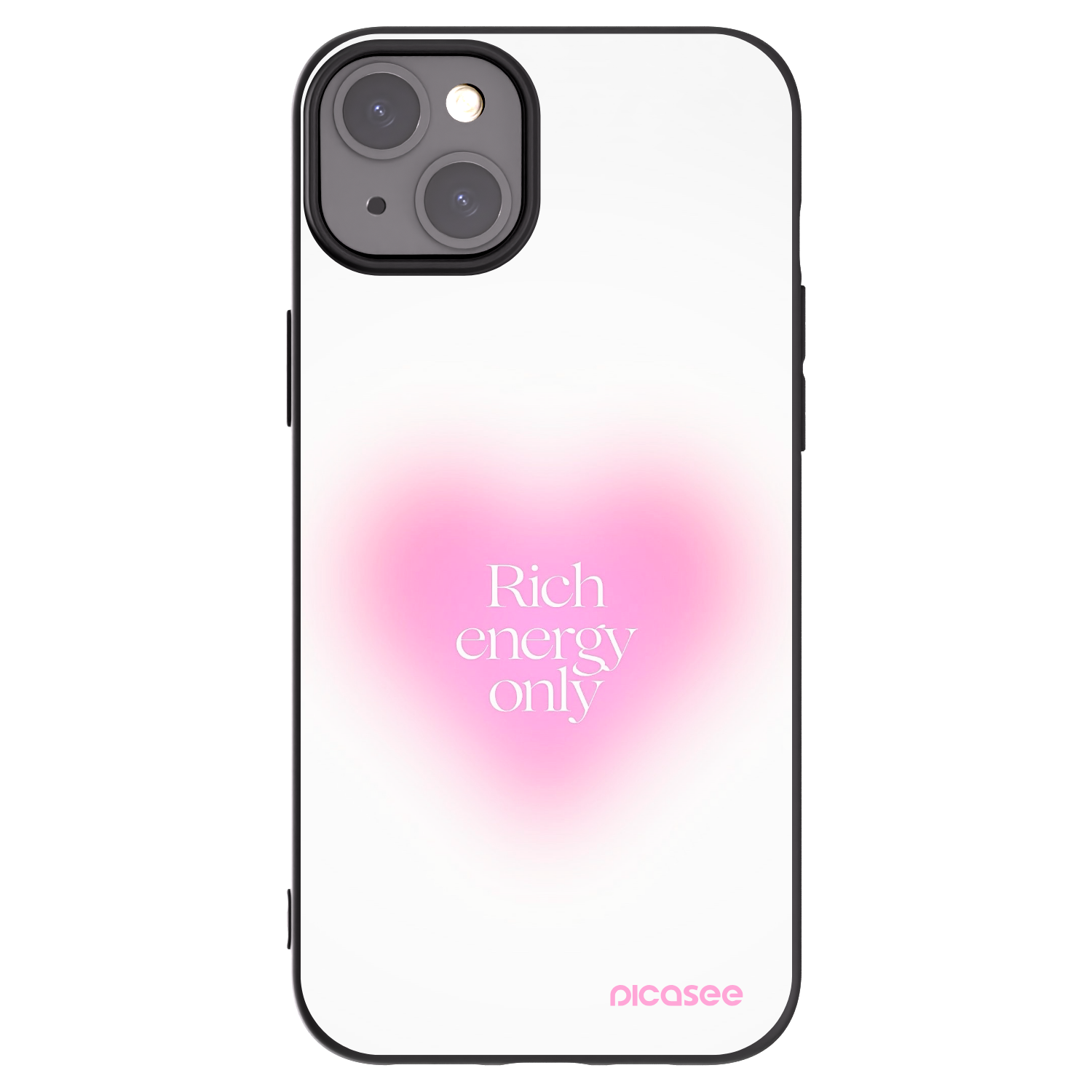 Picasee Apple iPhone 15 Plus Hülle - Schwarzes Silikon - Rich Energy