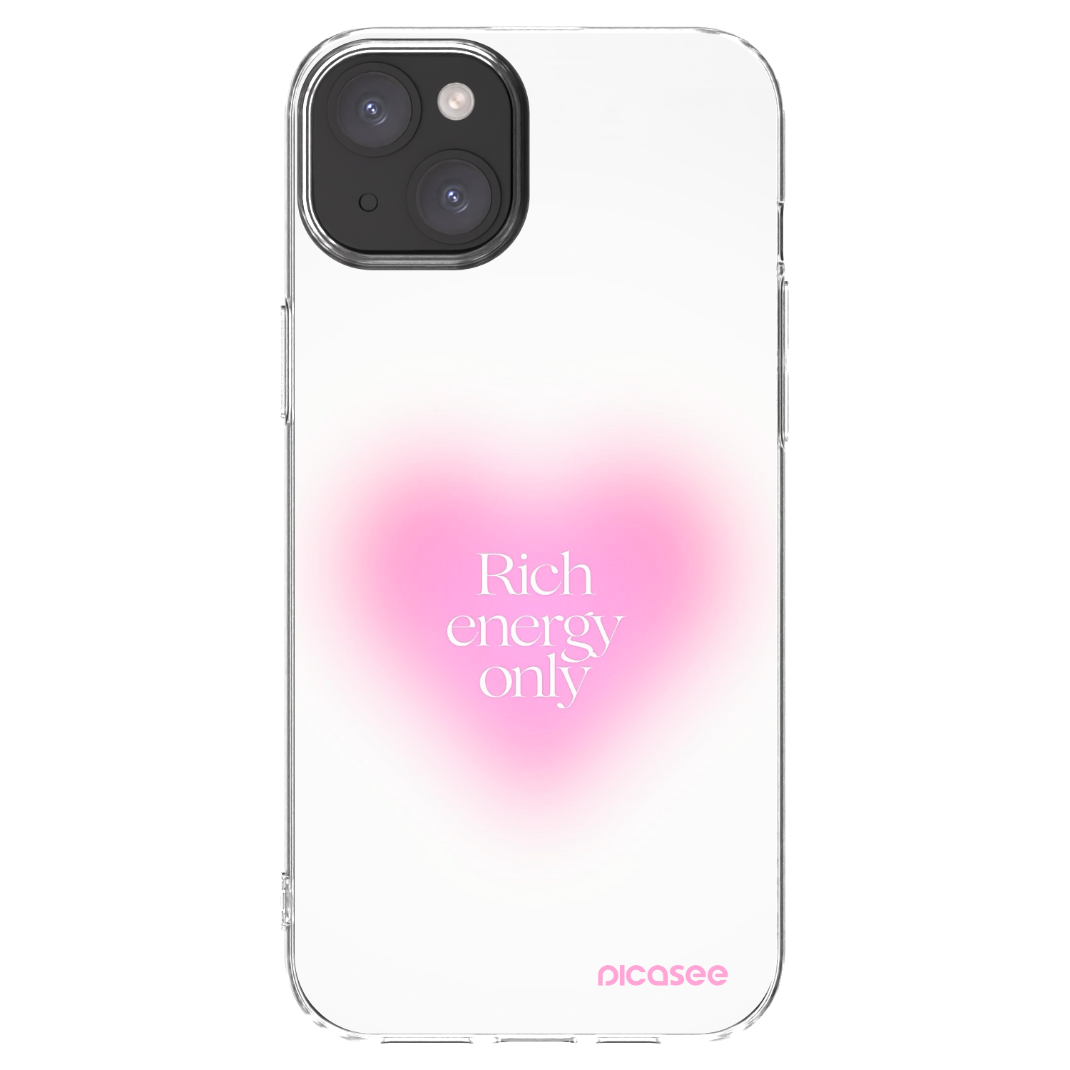 Picasee Apple iPhone 15 Plus Hülle - Transparentes Silikon - Rich Energy