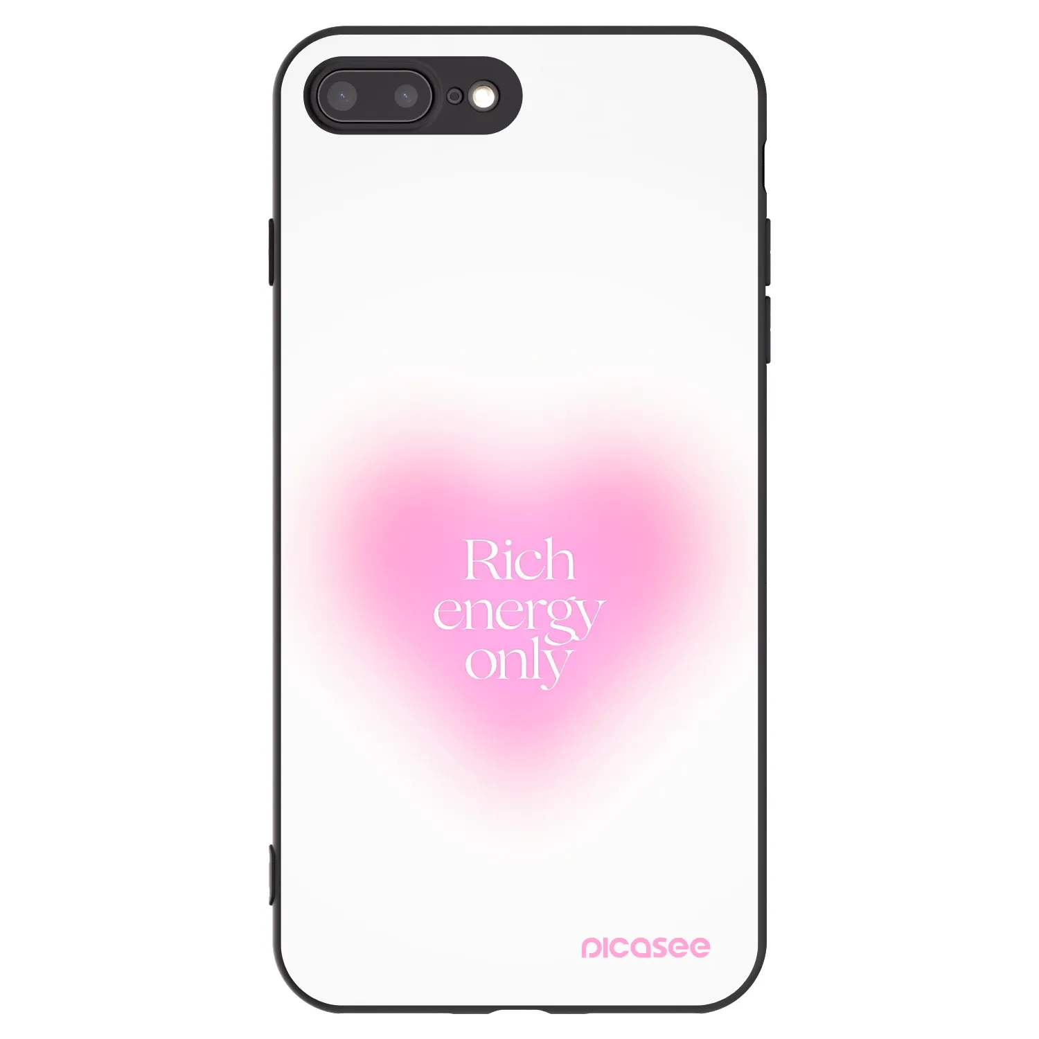 Picasee Apple iPhone 7 Plus Hülle - Schwarzes Silikon - Rich Energy