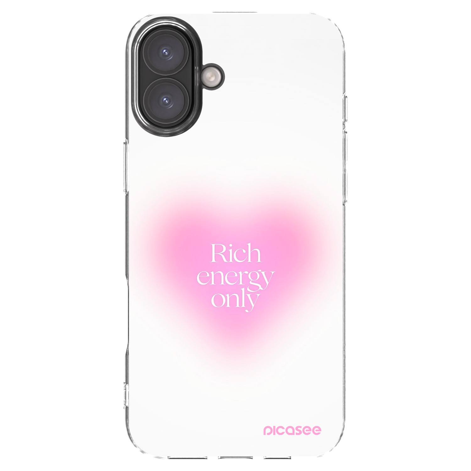 Picasee Apple iPhone 16 Plus Hülle - Transparentes Silikon - Rich Energy