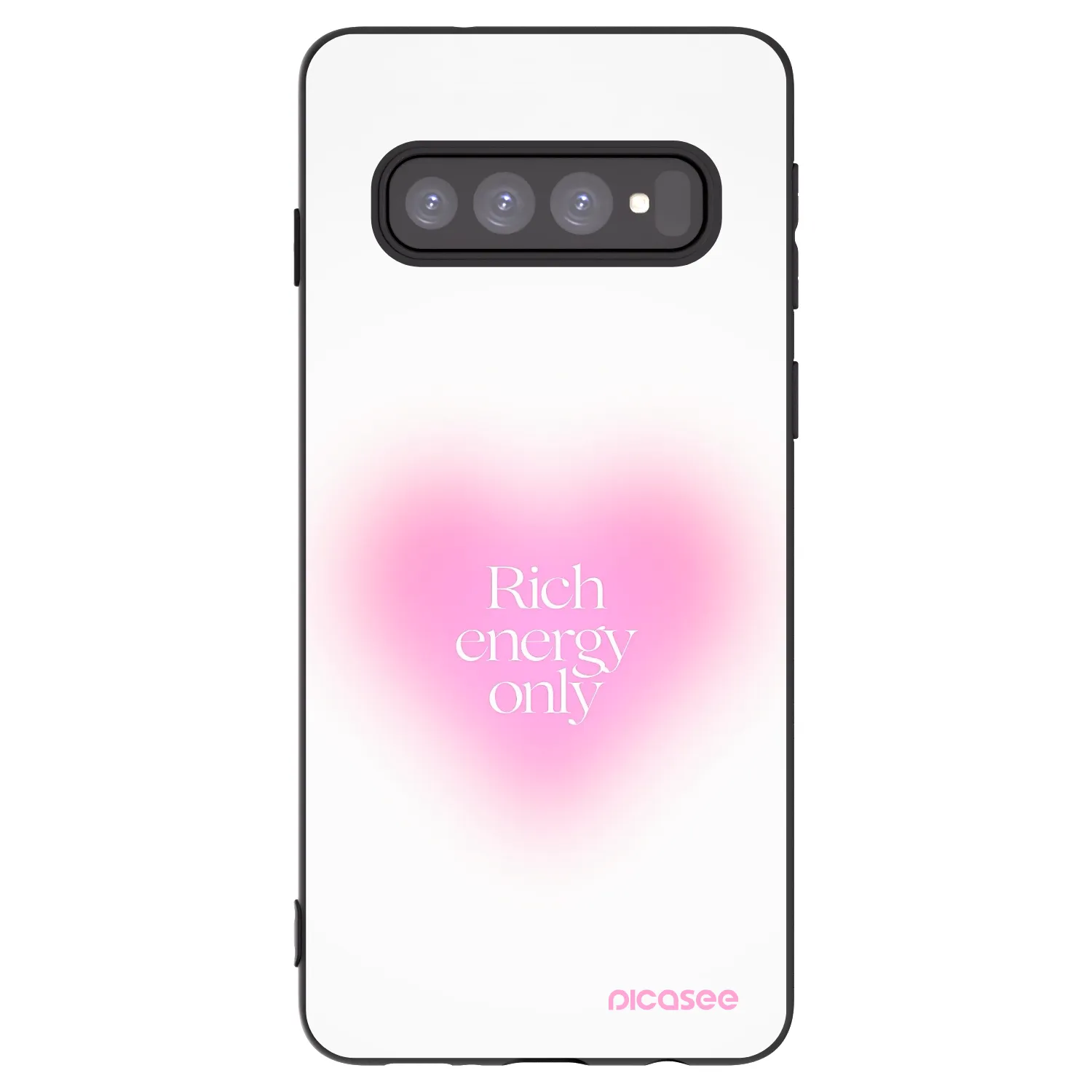 Picasee Samsung Galaxy S10 G973 Hülle - Schwarzes Silikon - Rich Energy
