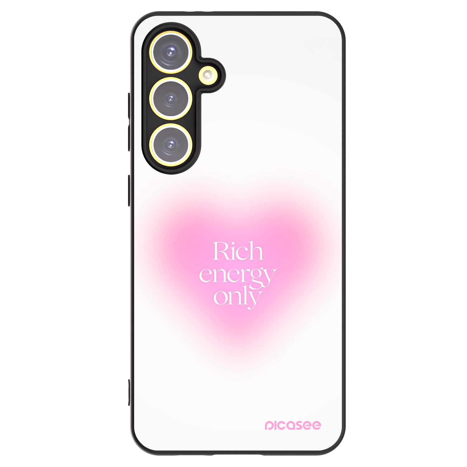 Picasee Samsung Galaxy S24 FE S721B Hülle - Schwarzes Silikon - Rich Energy
