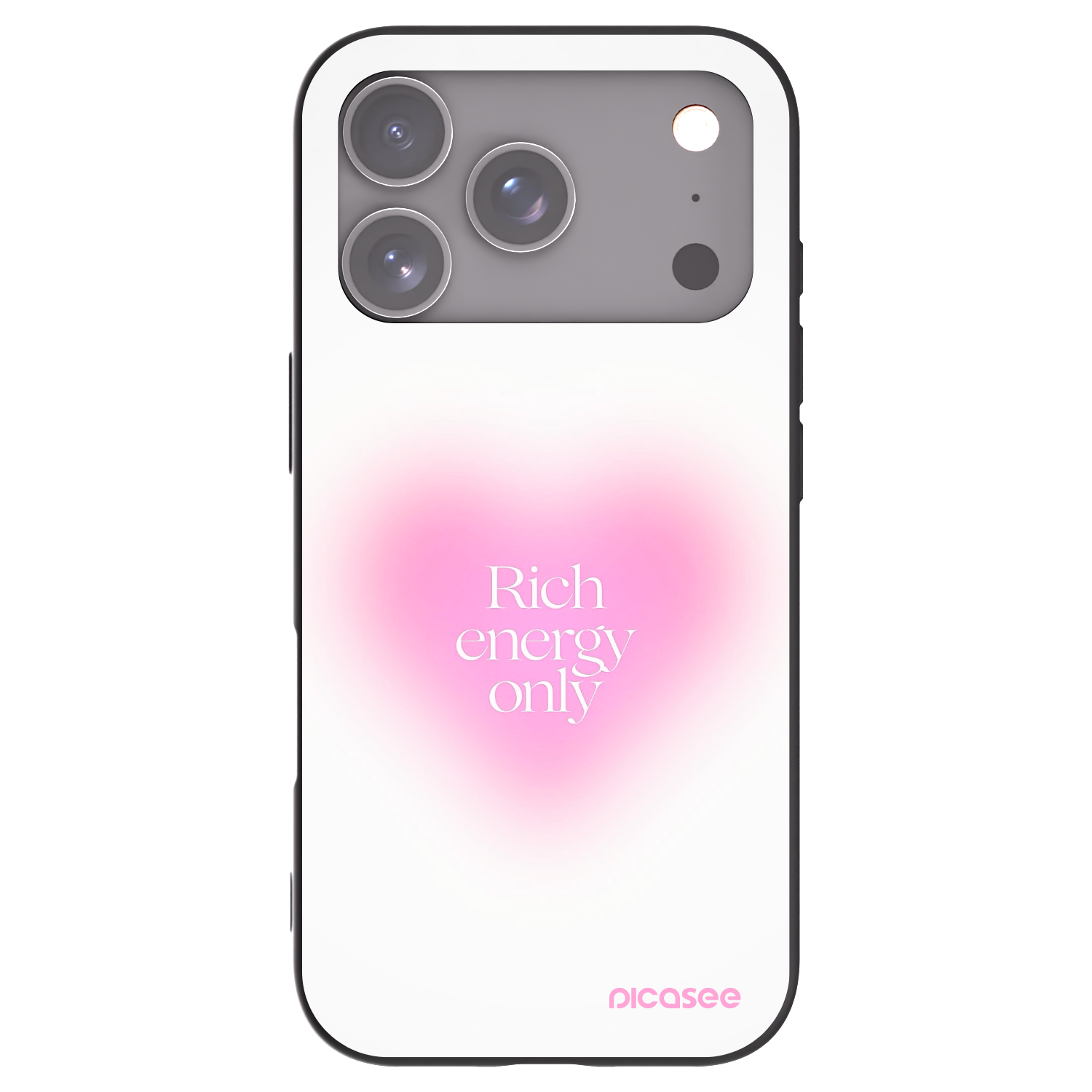 Picasee Apple iPhone 17 Pro Hülle - Schwarzes Silikon - Rich Energy