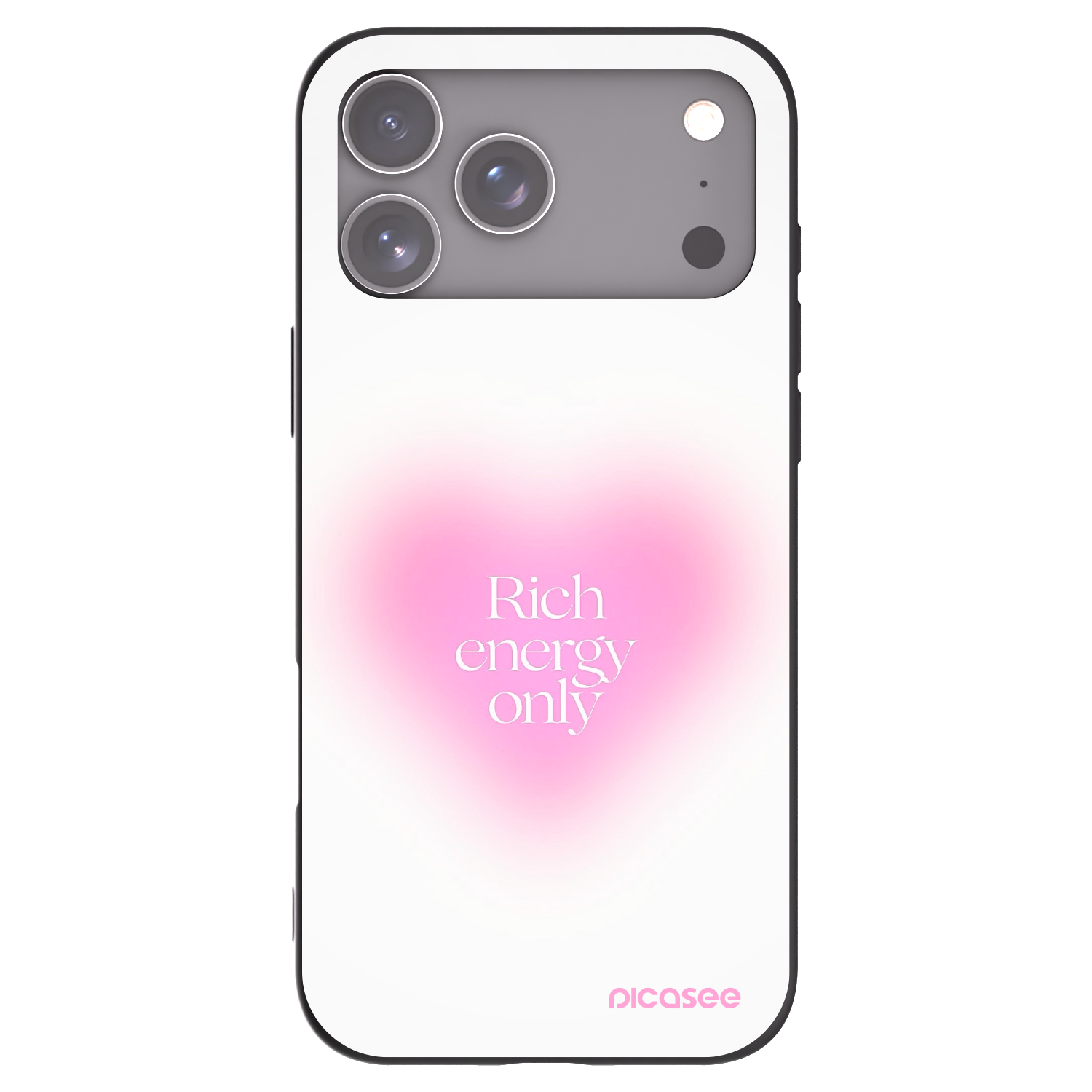 Picasee Apple iPhone 17 Pro Max Hülle - Schwarzes Silikon - Rich Energy