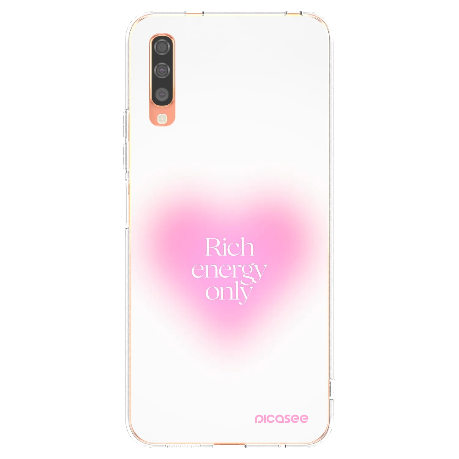 Picasee Samsung Galaxy A70 A705F Hülle - Transparentes Silikon - Rich Energy