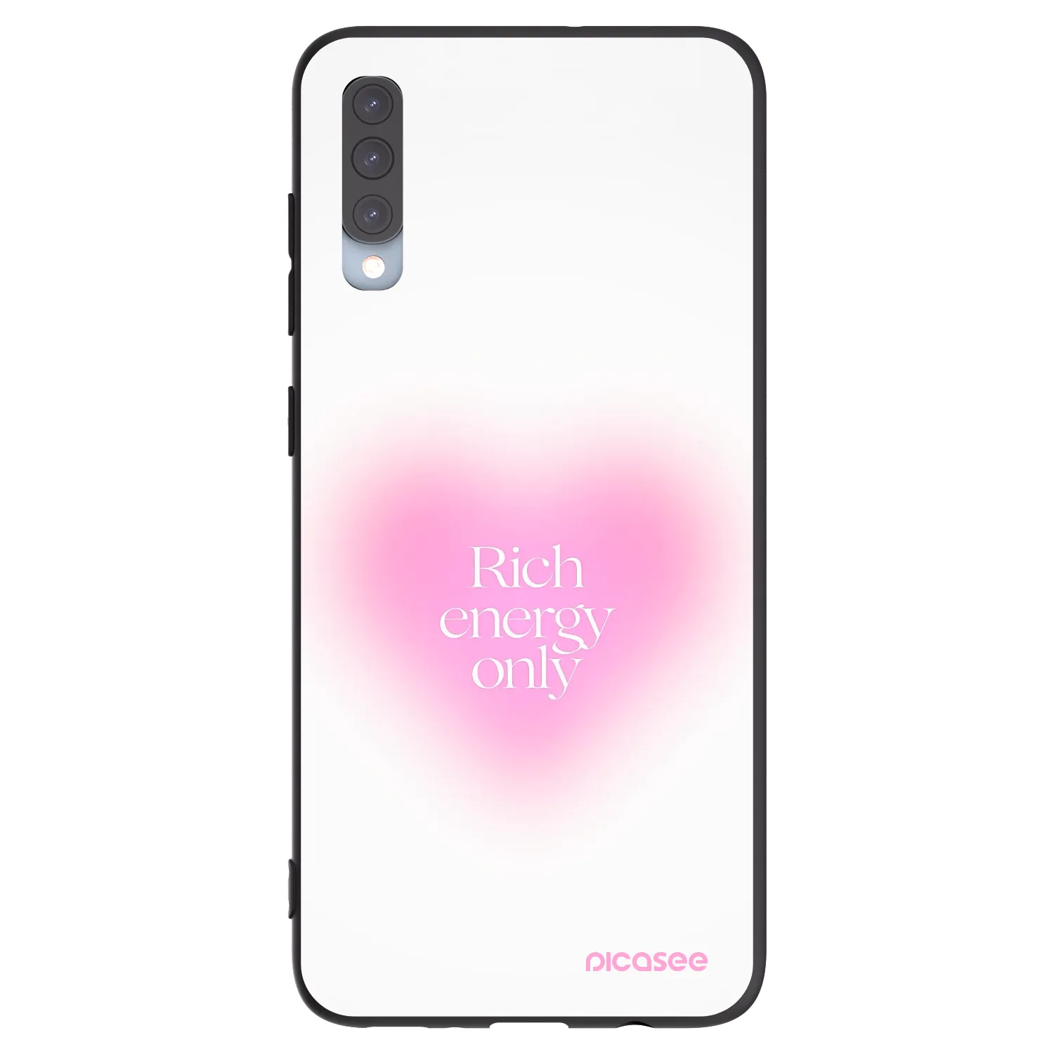 Picasee Samsung Galaxy A70 A705F Hülle - Schwarzes Silikon - Rich Energy