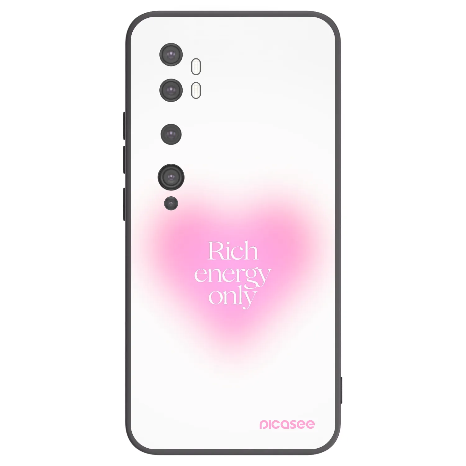 Picasee Xiaomi Mi Note 10 (Pro) Hülle - Schwarzes Silikon - Rich Energy
