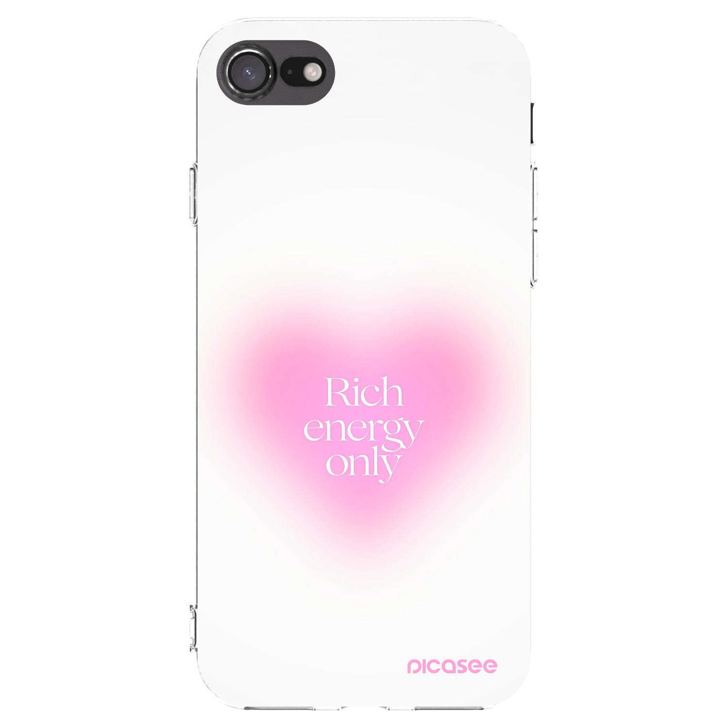 Picasee Apple iPhone SE 2020 Hülle - Transparentes Silikon - Rich Energy