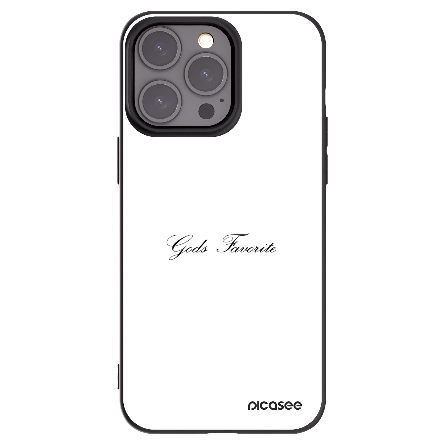 Picasee Apple iPhone 15 Pro Max Hülle - Schwarzes Silikon - Gods Favorite
