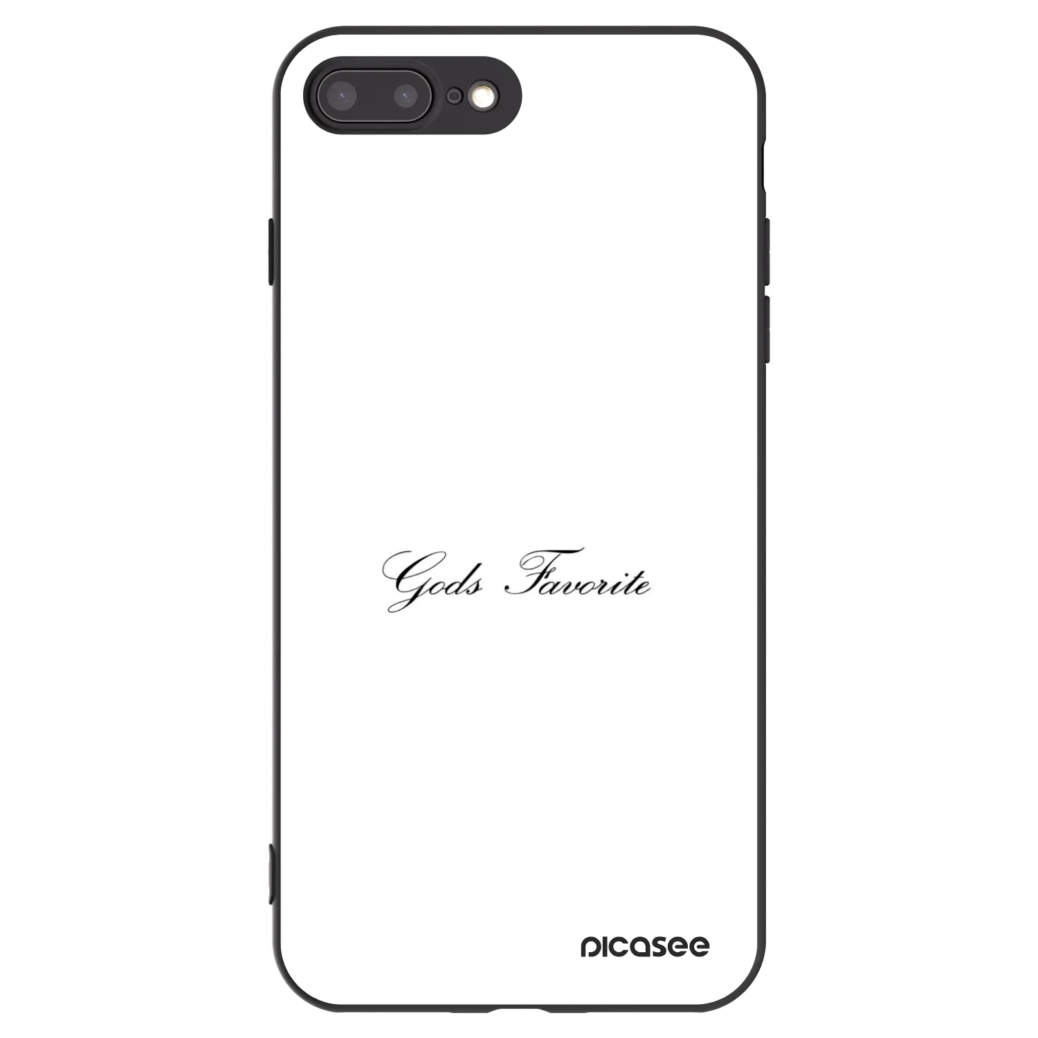 Picasee Apple iPhone 8 Plus Hülle - Schwarzes Silikon - Gods Favorite