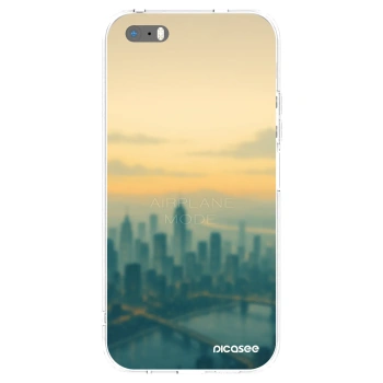 Picasee Apple iPhone 5/5S/SE Hülle - Transparentes Silikon - Airplane mode