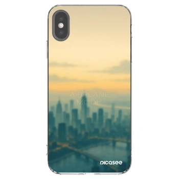 Picasee Apple iPhone XS Max Hülle - Transparentes Silikon - Airplane mode