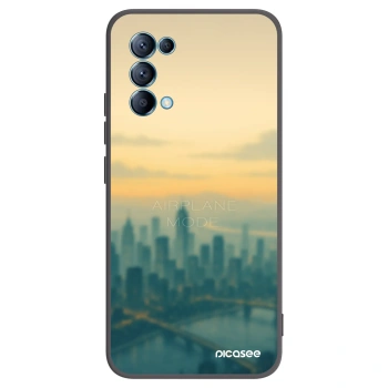 Picasee OPPO Reno 5 5G Hülle - Schwarzes Silikon - Airplane mode