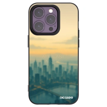 Picasee Apple iPhone 14 Pro Hülle - Schwarzes Silikon - Airplane mode