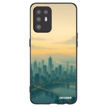 Picasee OPPO A94 5G Hülle - Schwarzes Silikon - Airplane mode