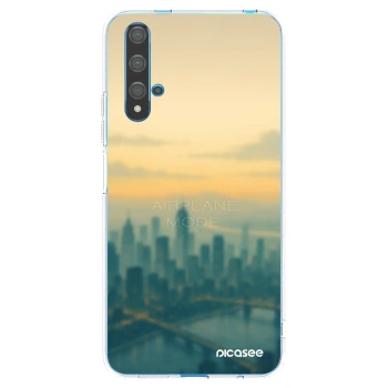 Picasee Huawei Nova 5T Hülle - Transparentes Silikon - Airplane mode