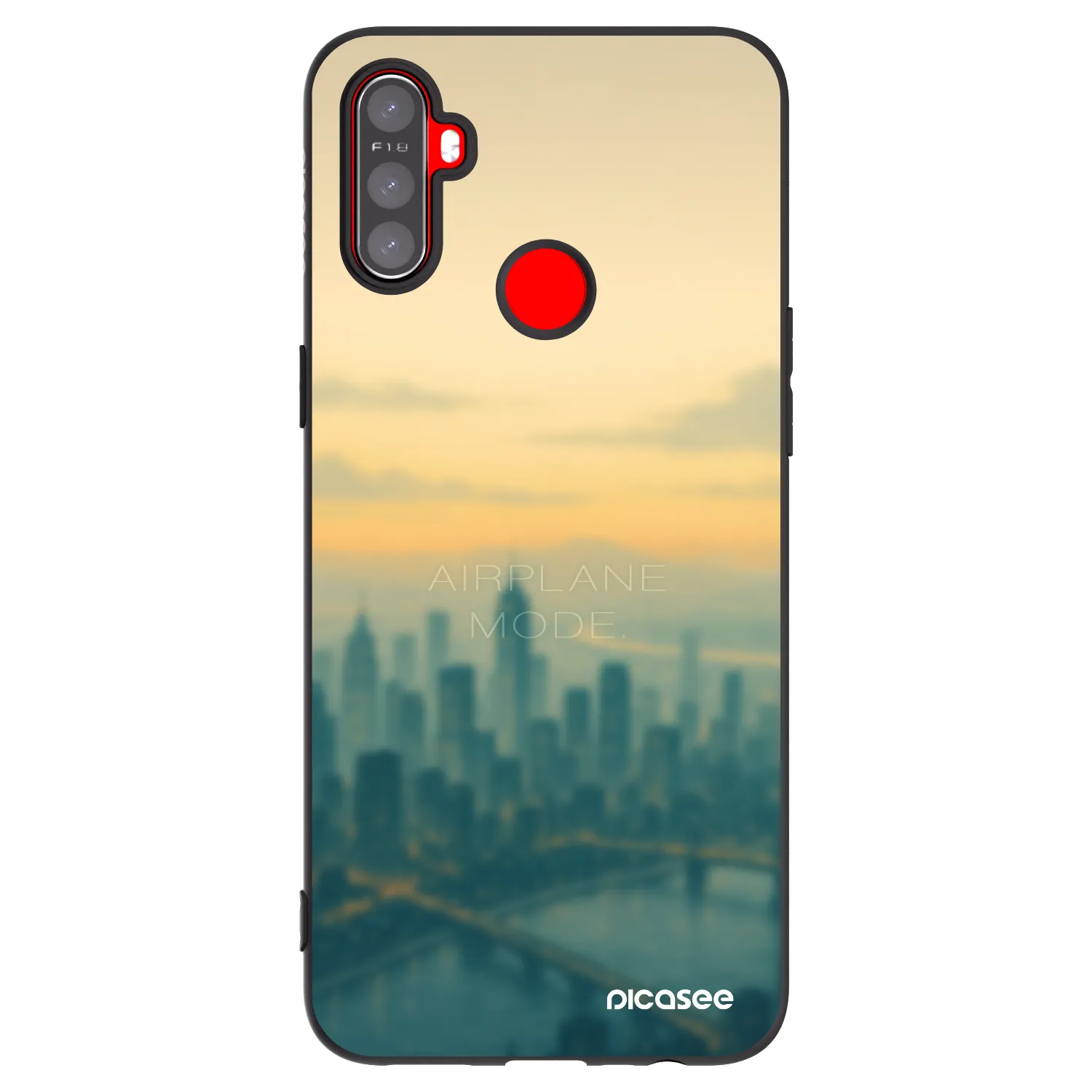 Picasee Realme 5 Hülle - Schwarzes Silikon - Airplane mode