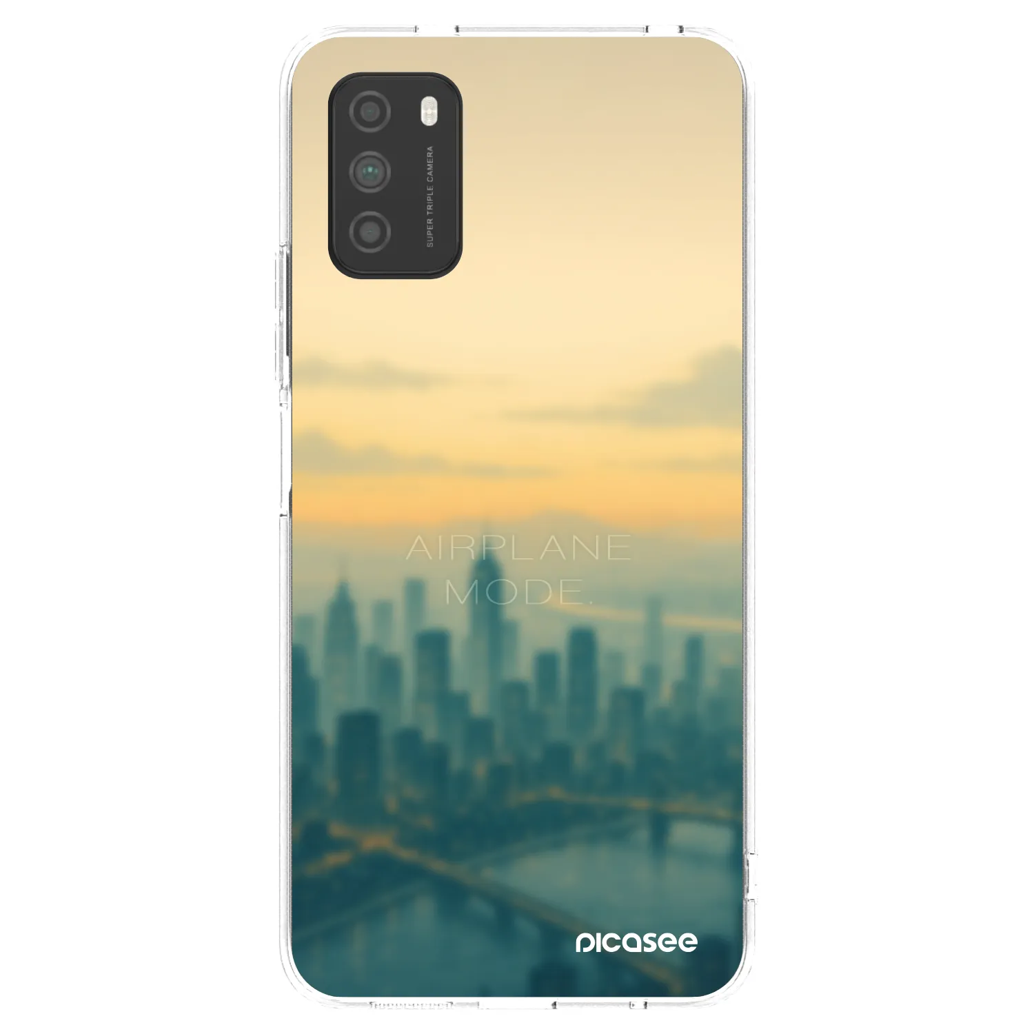 Picasee Xiaomi Poco M3 Hülle - Transparentes Silikon - Airplane mode