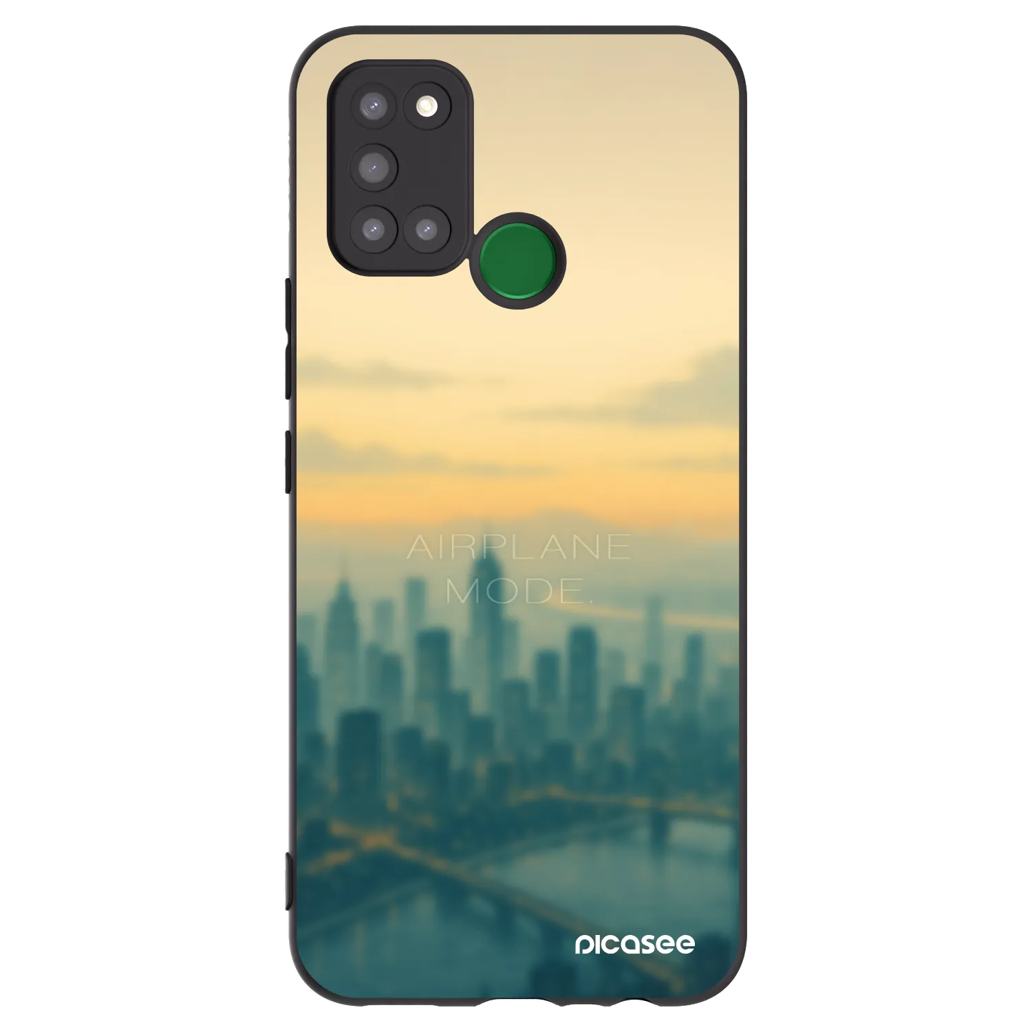 Picasee Realme 7i Hülle - Schwarzes Silikon - Airplane mode