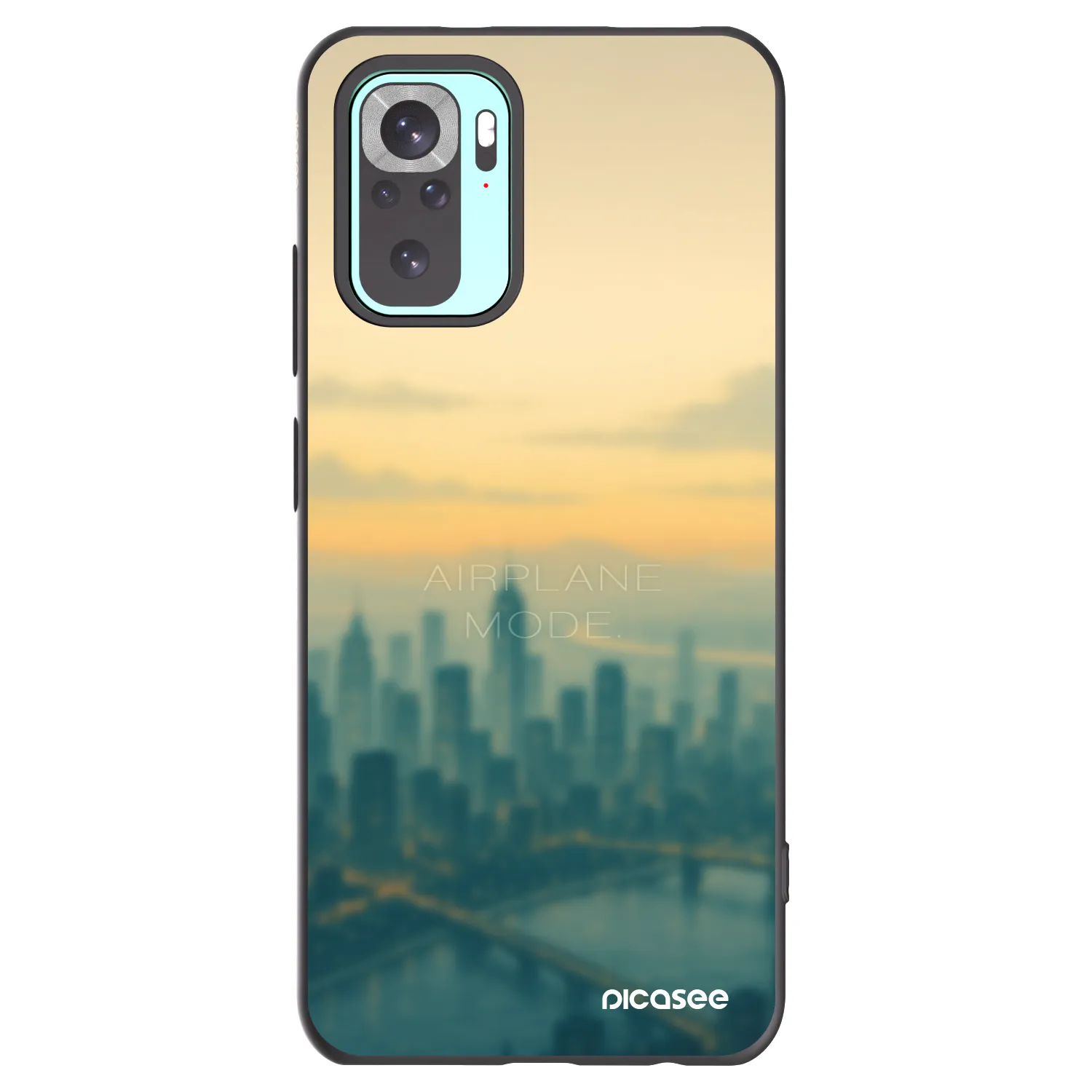 Picasee Xiaomi Redmi Note 10 Pro Hülle - Schwarzes Silikon - Airplane mode