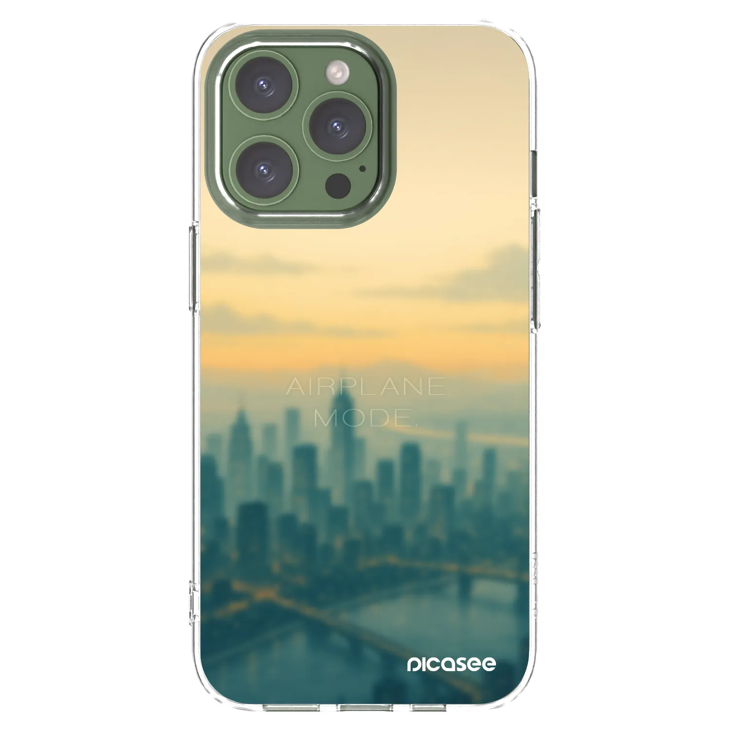 Picasee Apple iPhone 13 Pro Hülle - Transparentes Silikon - Airplane mode