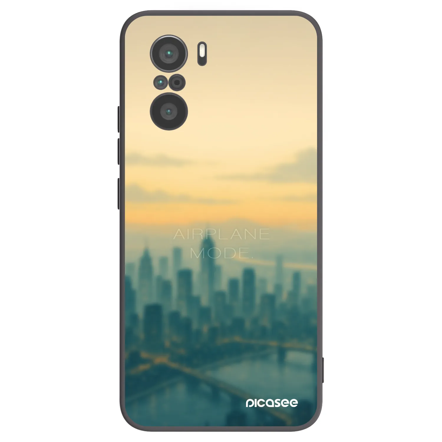 Picasee Xiaomi Poco F3 Hülle - Schwarzes Silikon - Airplane mode