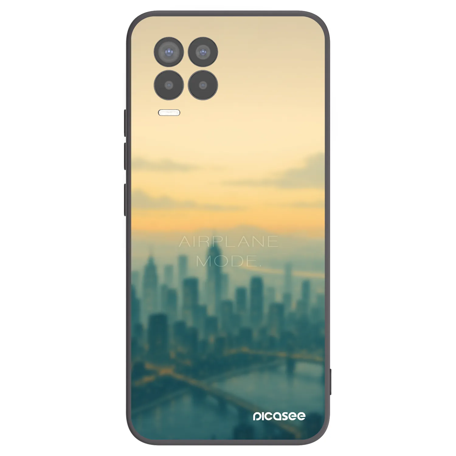 Picasee Realme 8 4G Hülle - Schwarzes Silikon - Airplane mode
